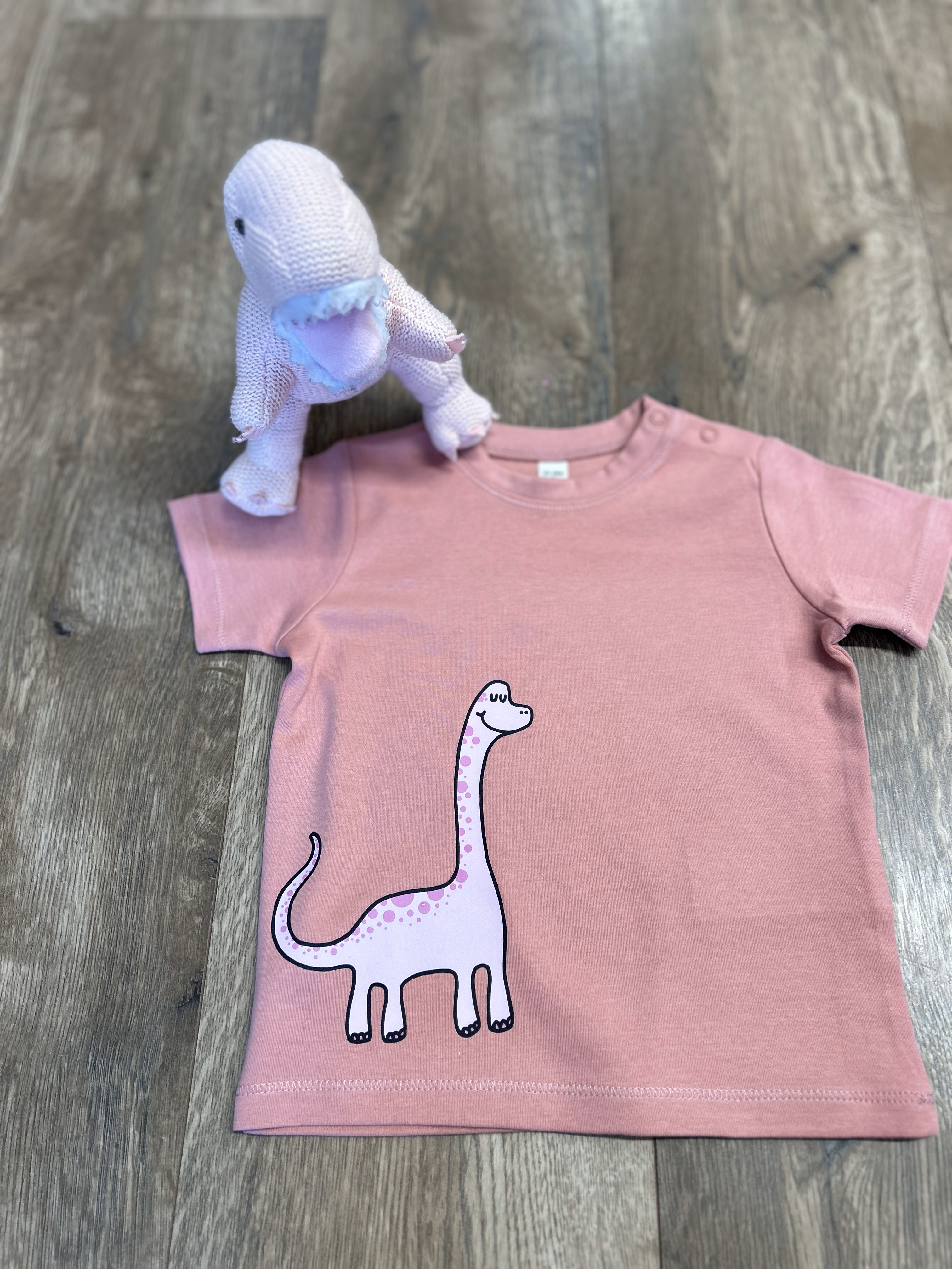 Pink Dino T-shirt image 0