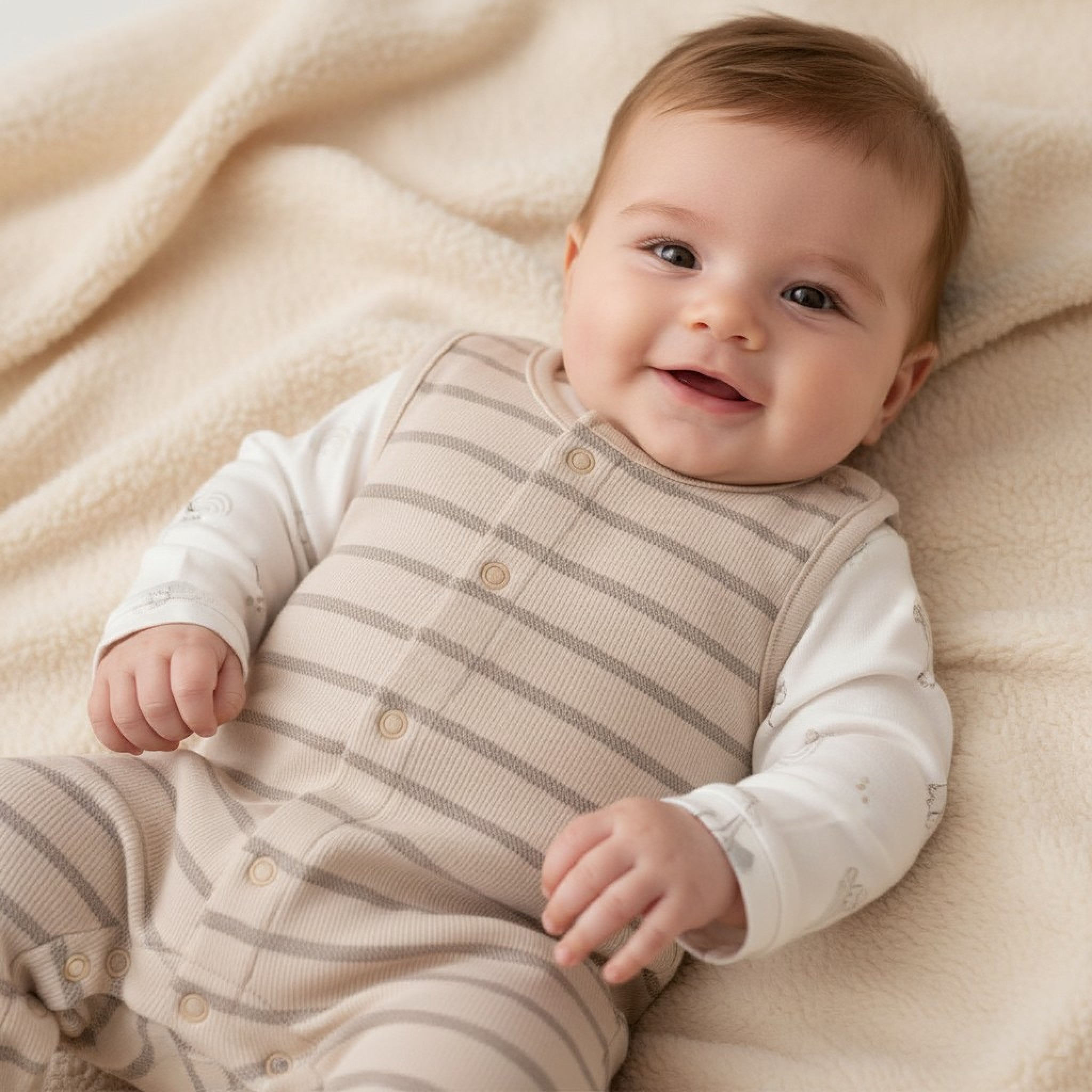 Stripe Overall & Top Set