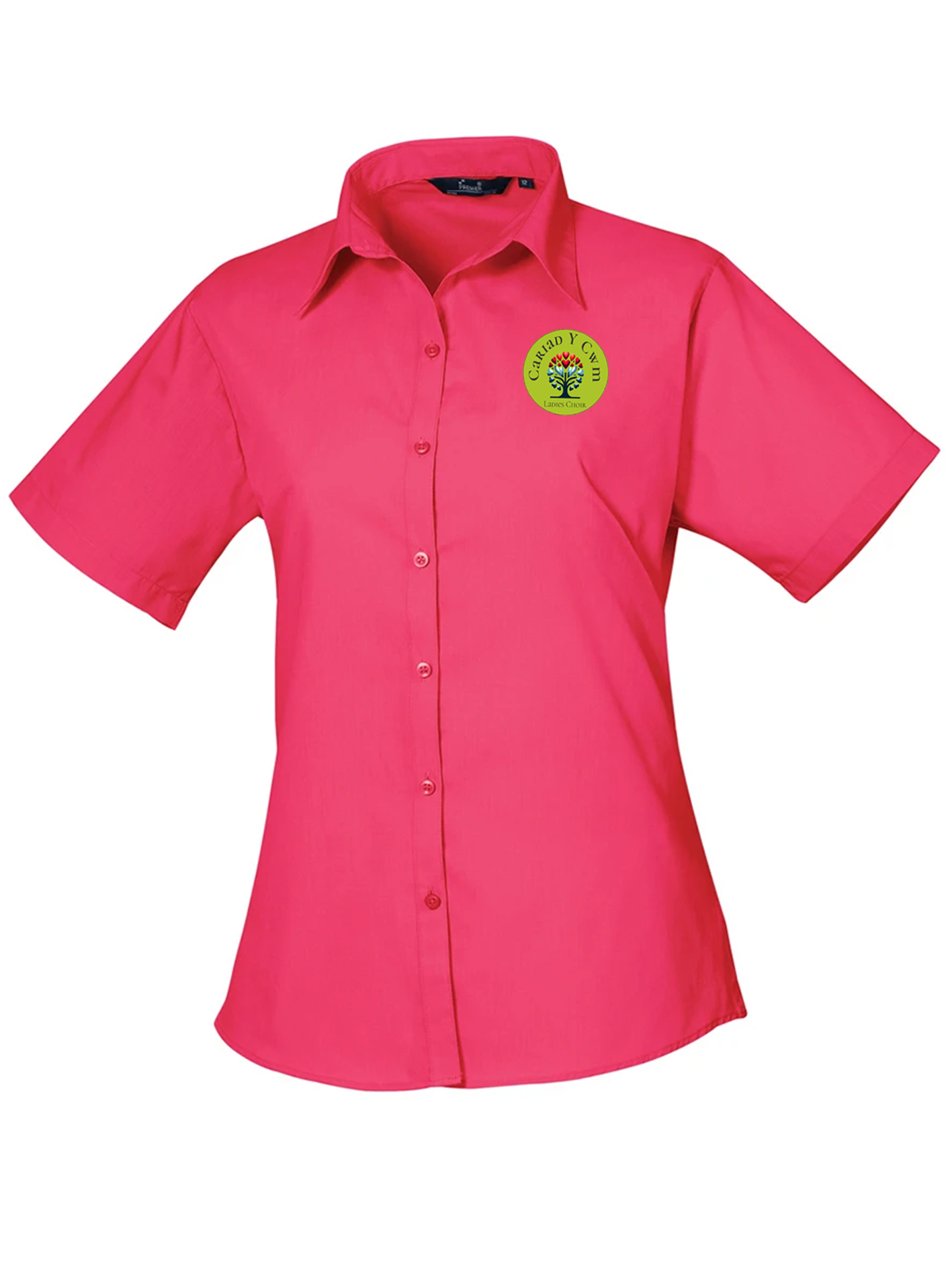 Cor Cariad Y Cwm Ladies Short Sleeve Poplin Blouse