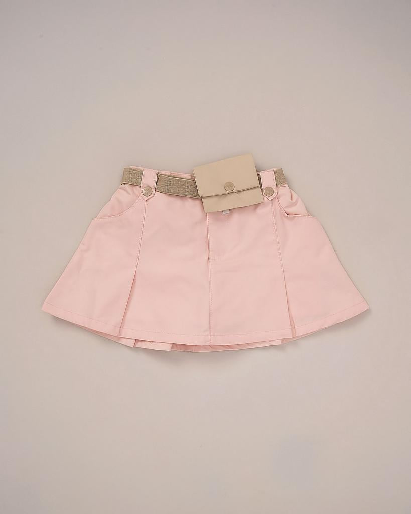 Skort & T-Shirt Set with Belt