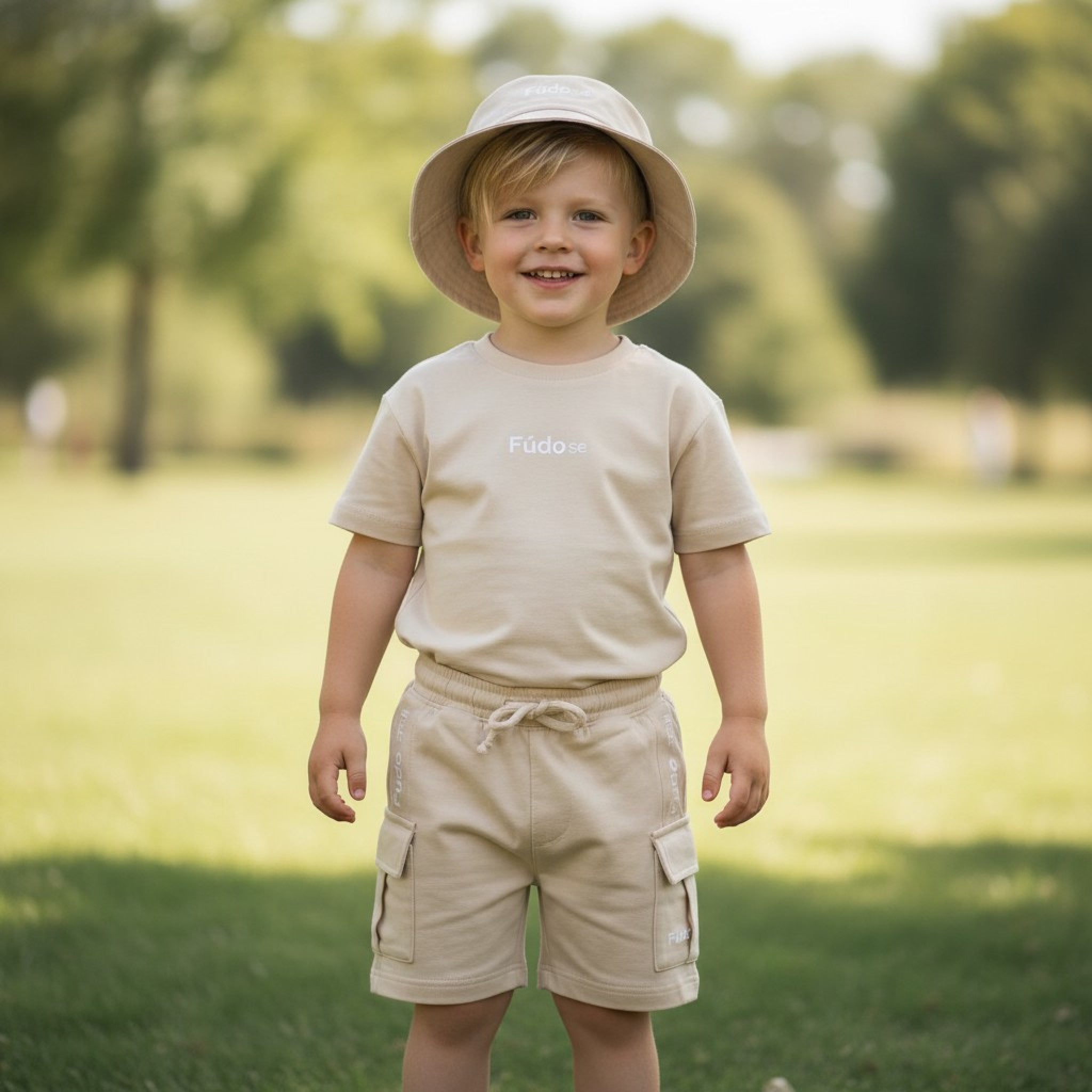 Palm tree Shorts and Top with Hat