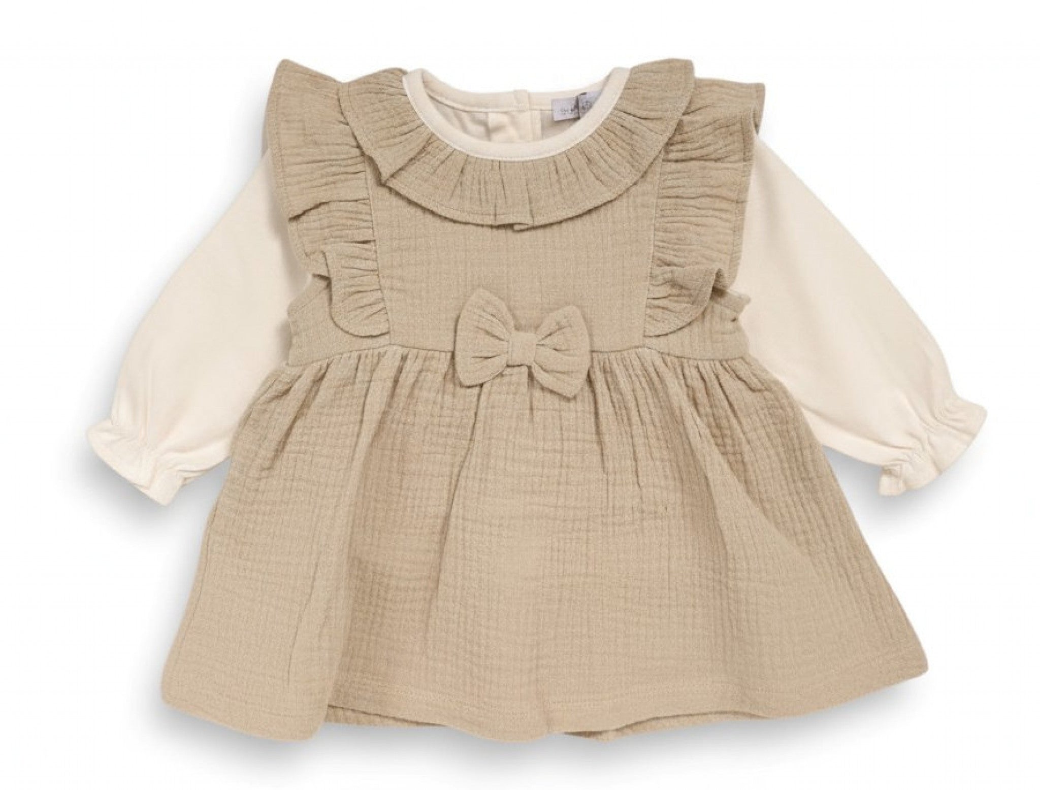 Muslin Bow Pinafore Set
