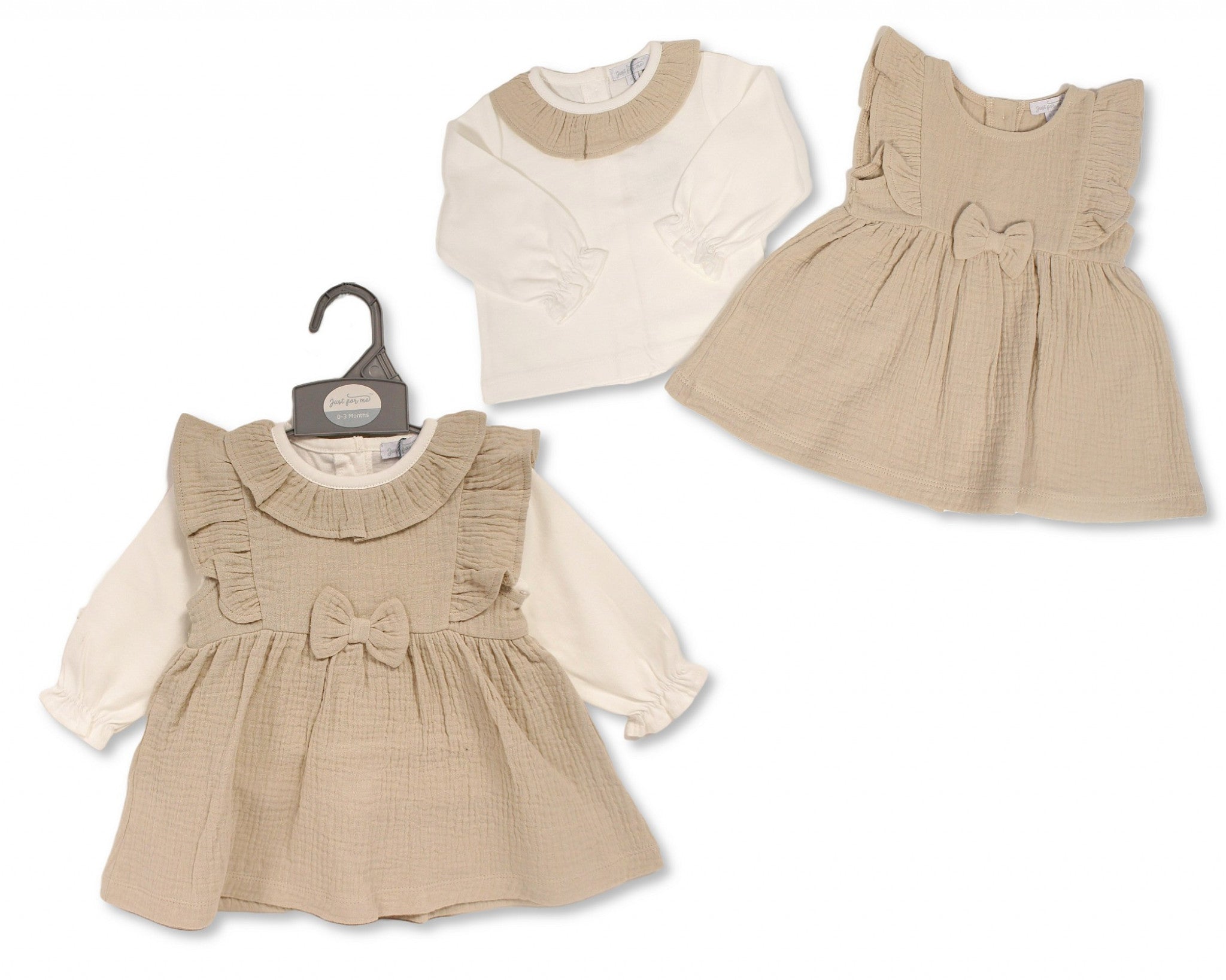 Muslin Bow Pinafore Set