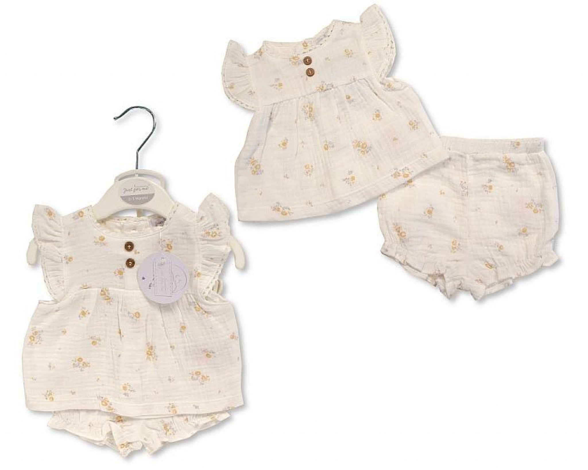 Crinkle Muslin Bloomer Set "Floral "