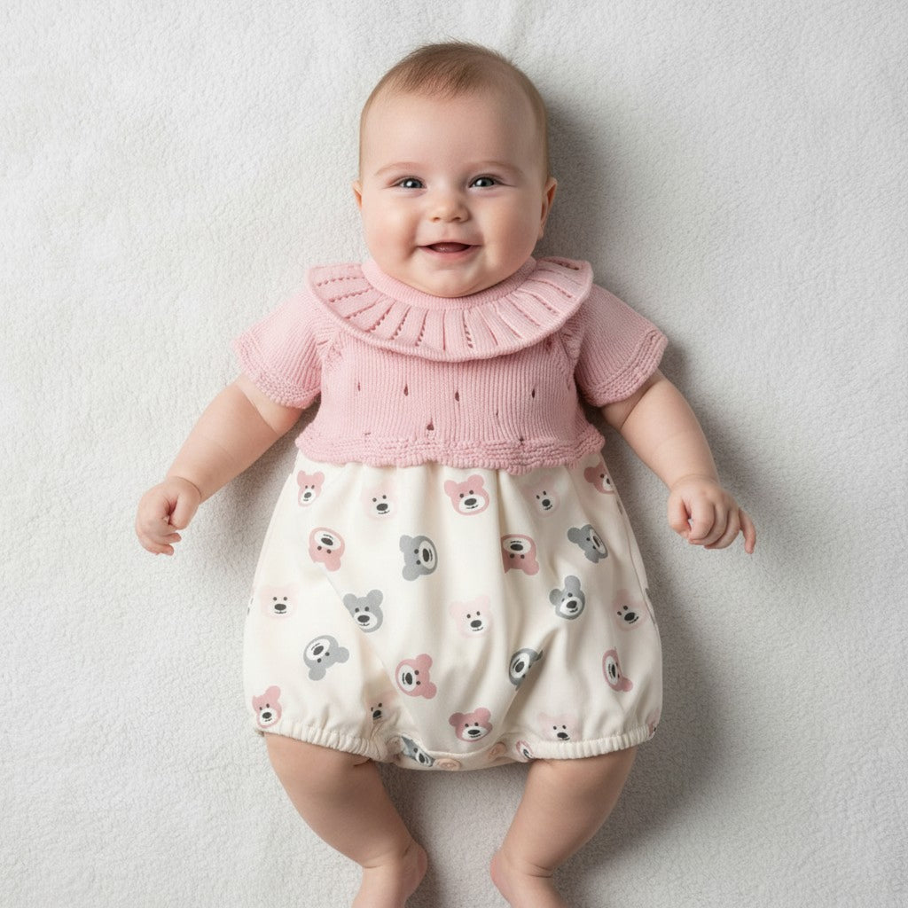 Teddy Knit Romper Premature Baby