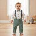 Corduroy, Shirt & Bow Tie Set with Braces