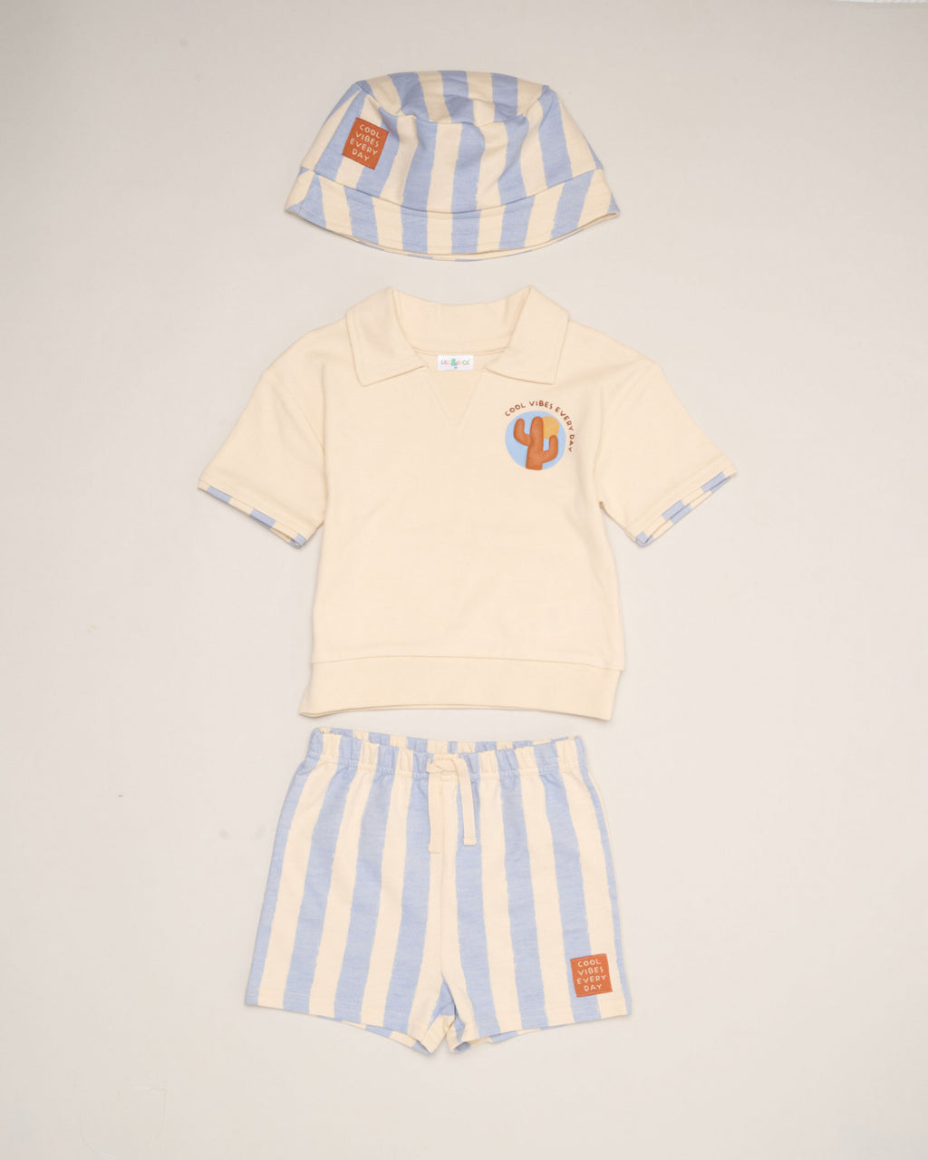 Striped Hat and Shorts Set