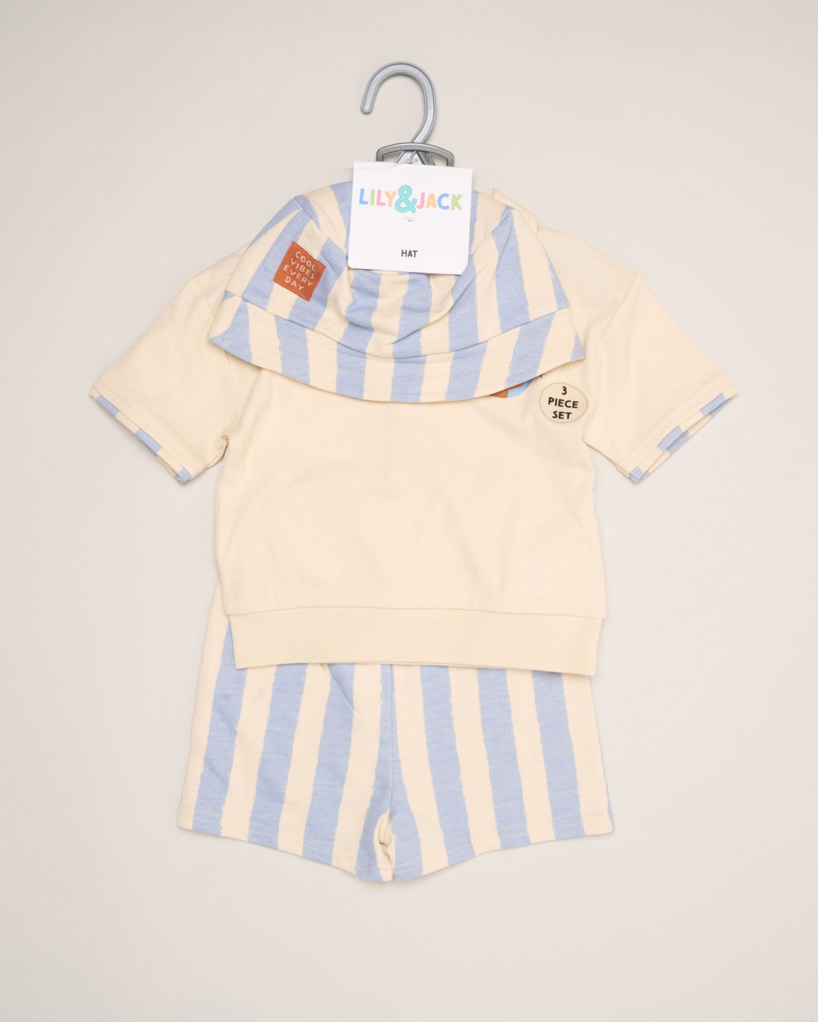 Striped Hat and Shorts Set