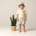 Striped Hat and Shorts Set
