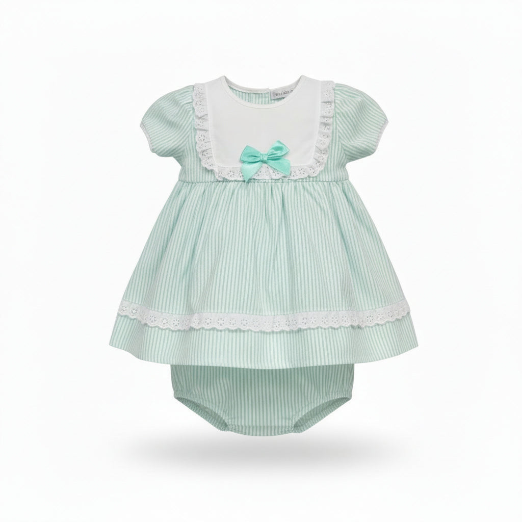 Bow and Lace Dress Set