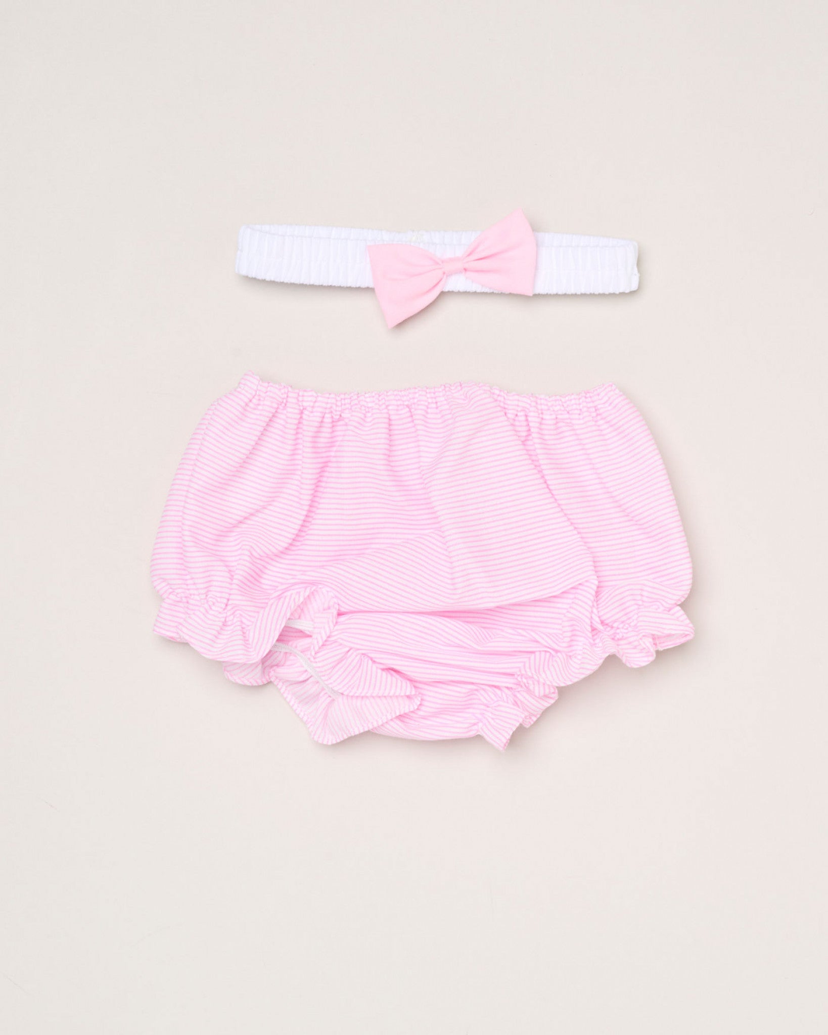 Striped Bow Dress Set