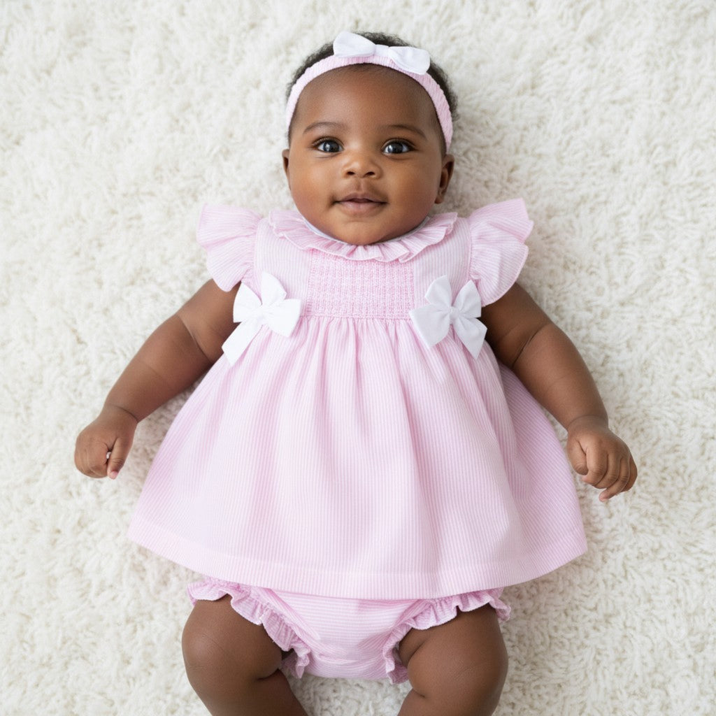 Striped Bow Dress Set