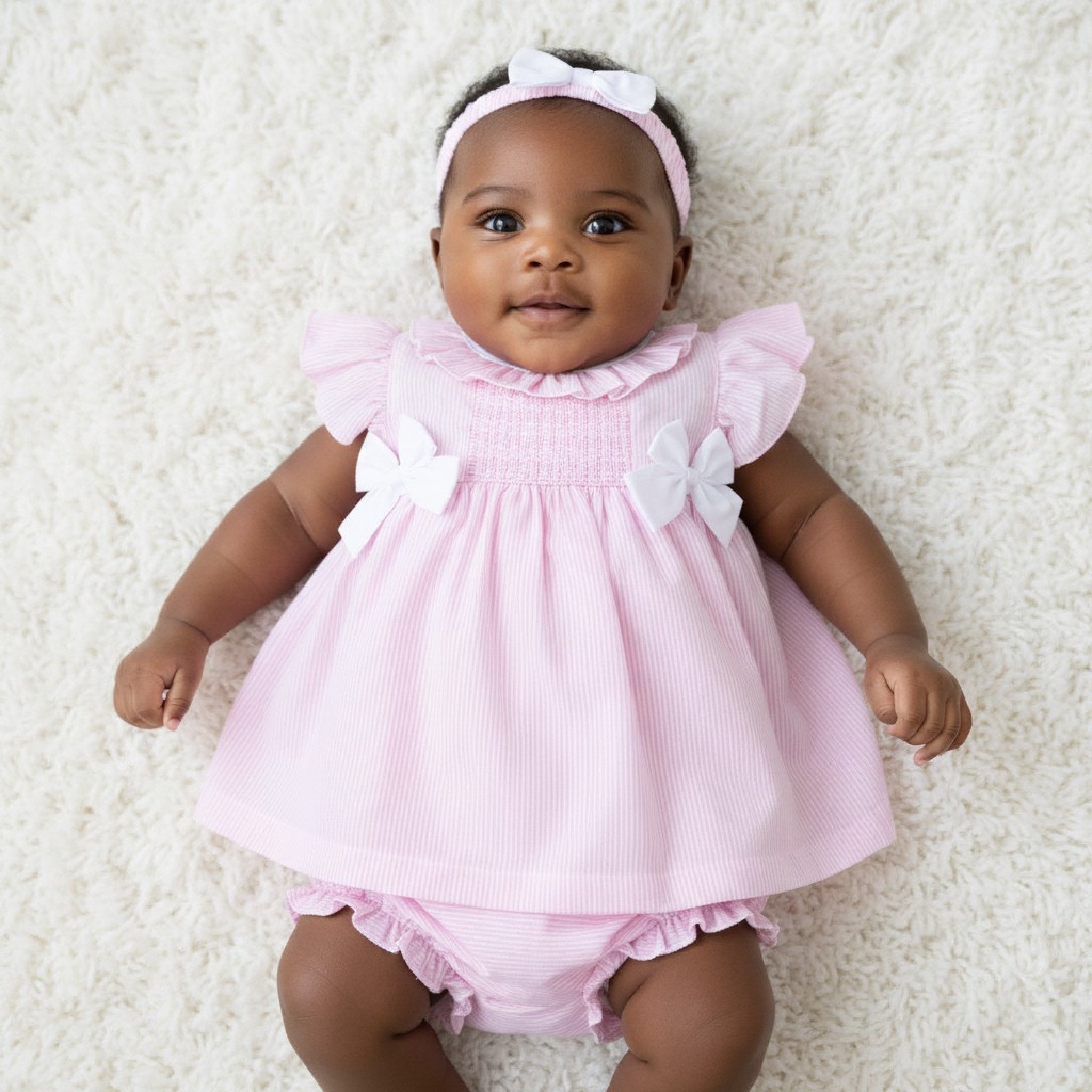 Striped Bow Dress Set