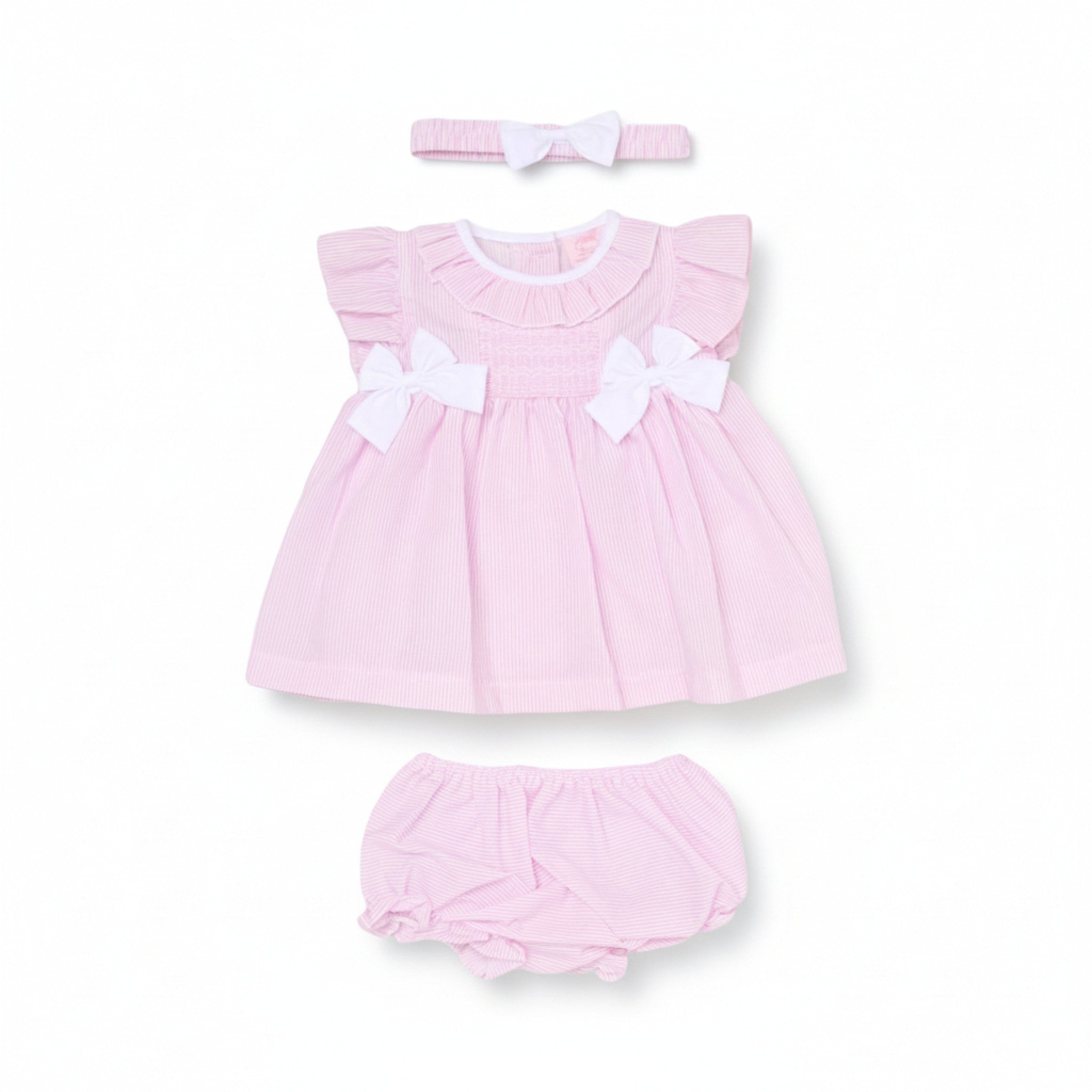 Striped Bow Dress Set