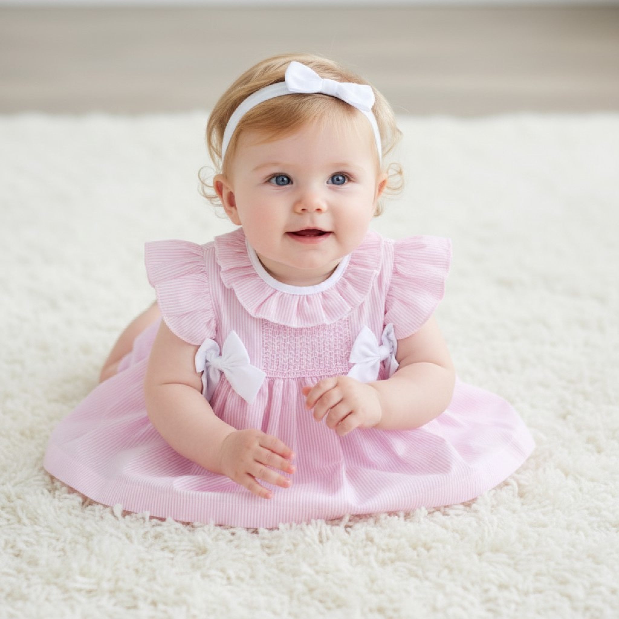 Striped Bow Dress Set