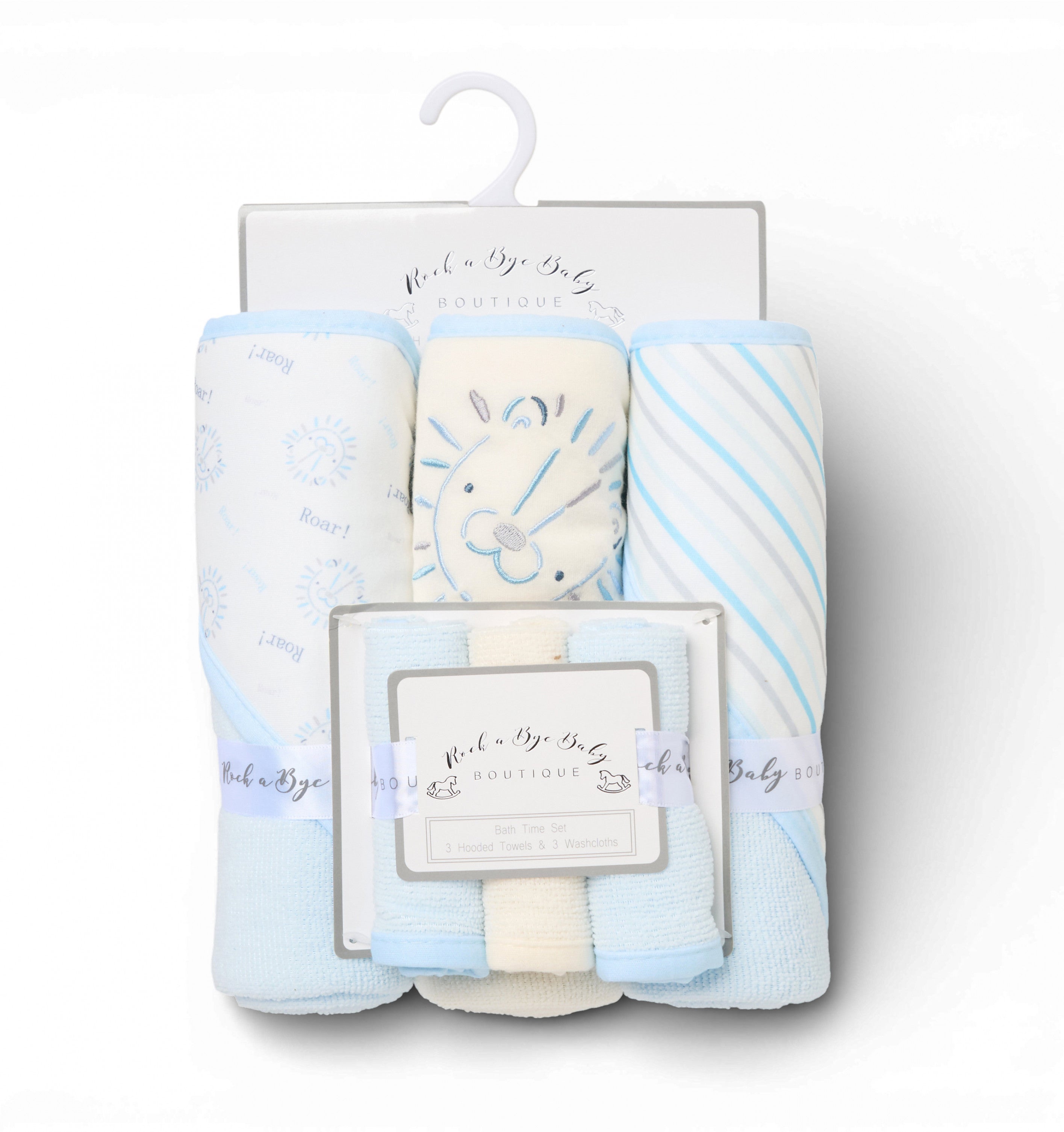 Hooded Towel and Wash Cloth Lion Gift Set