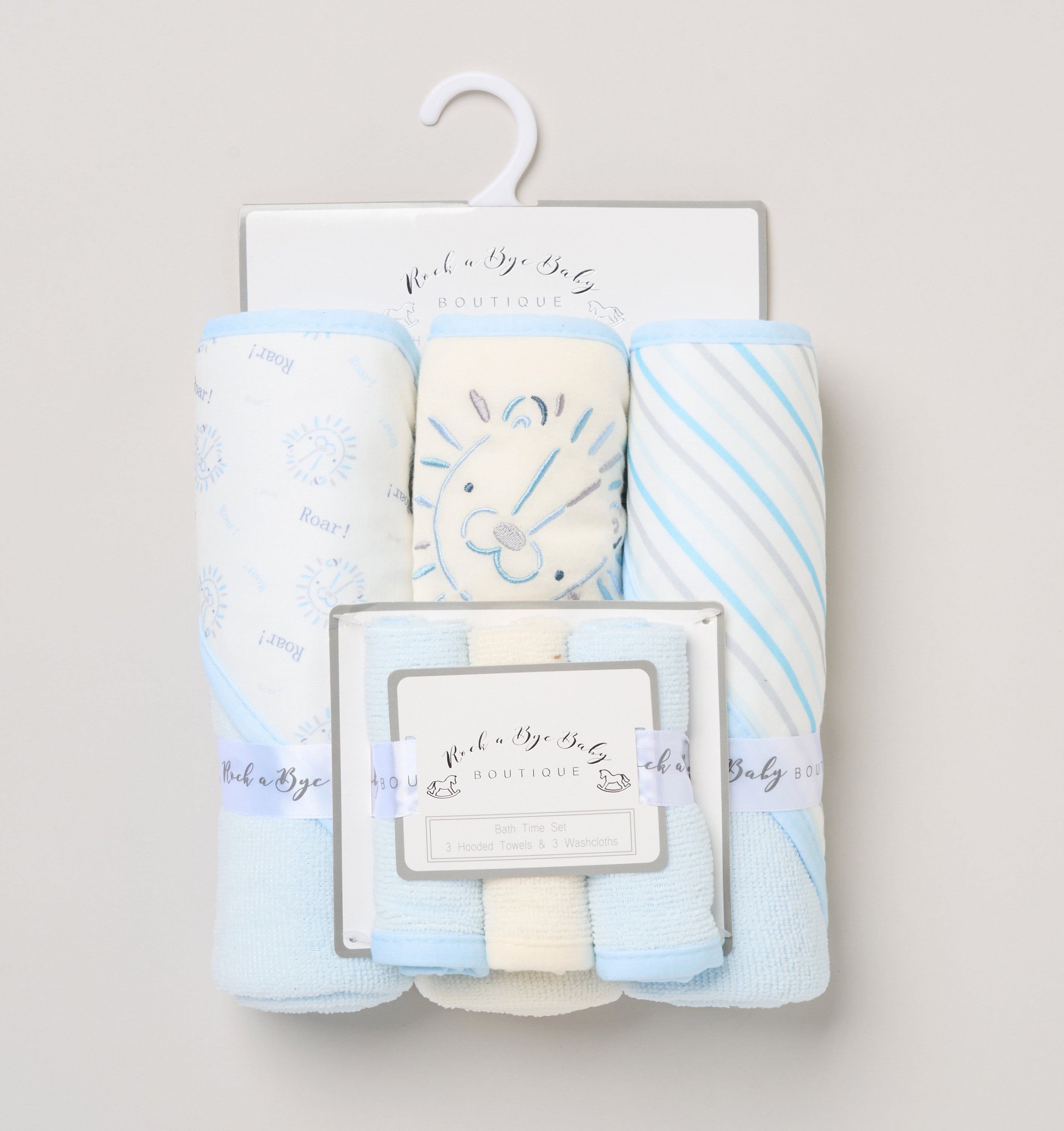 Hooded Towel and Wash Cloth Lion Gift Set