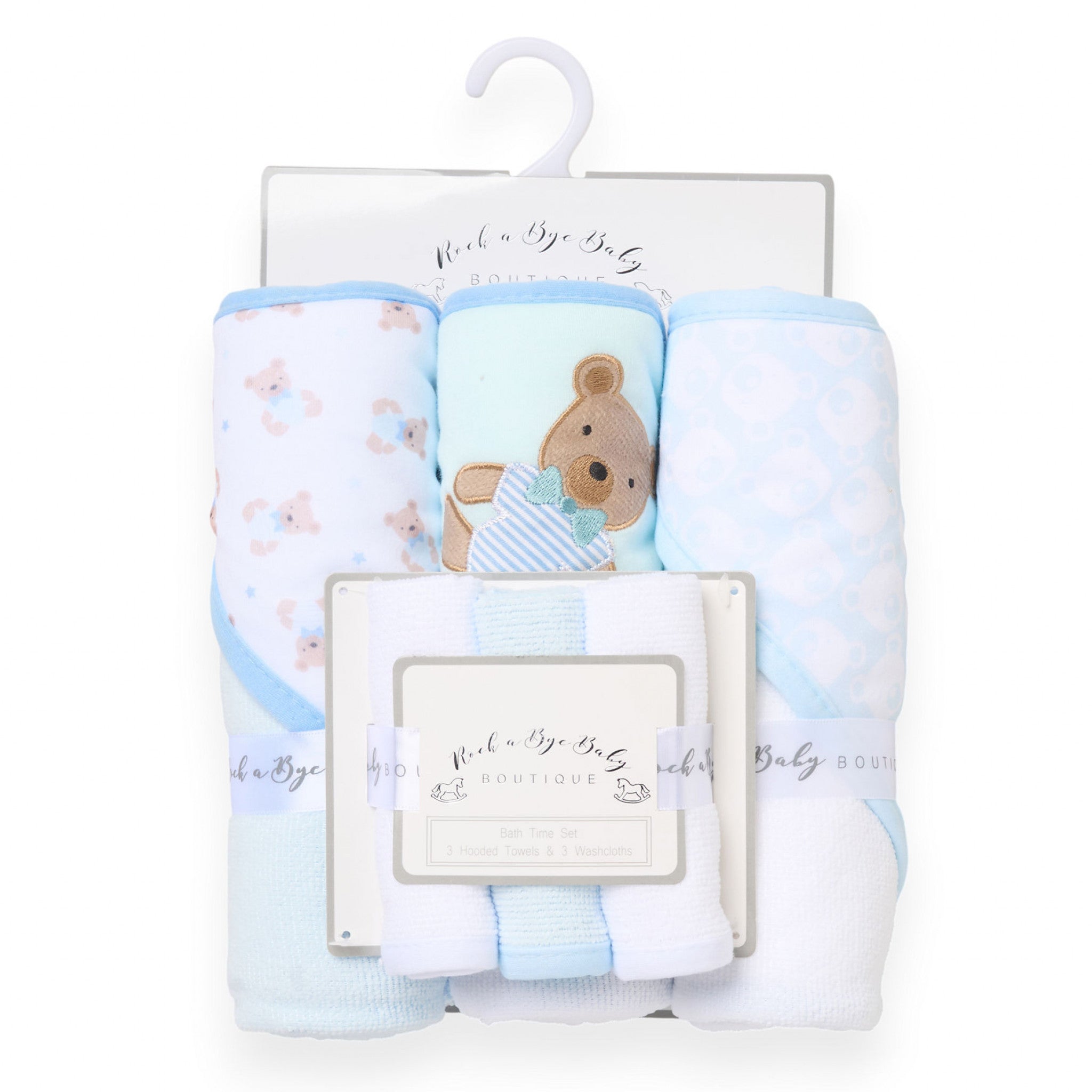 Hooded Towel and Wash Cloth Bear Set