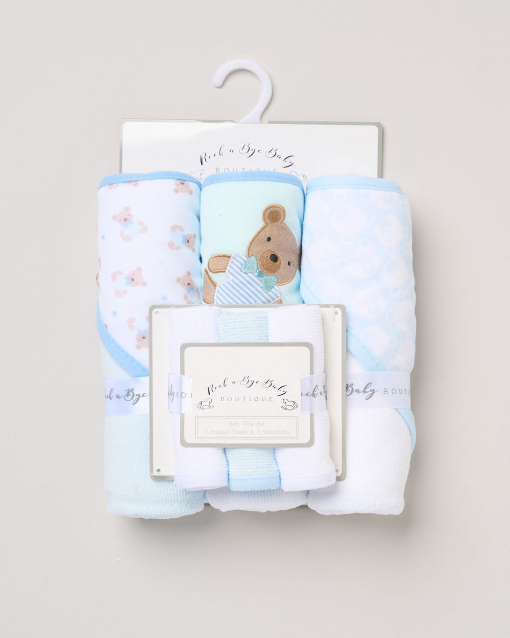 Hooded Towel and Wash Cloth Bear Set