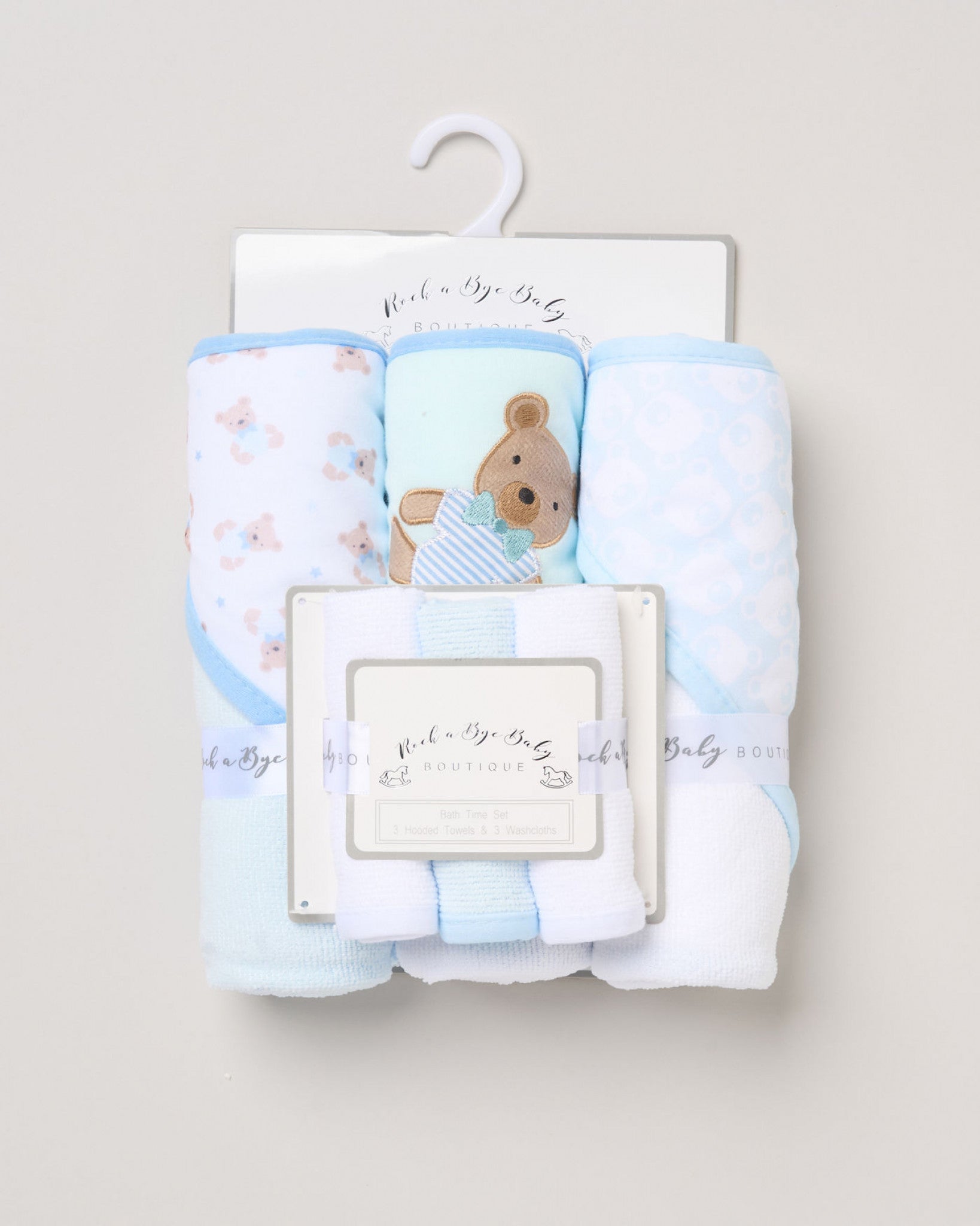 Hooded Towel and Wash Cloth Bear Set