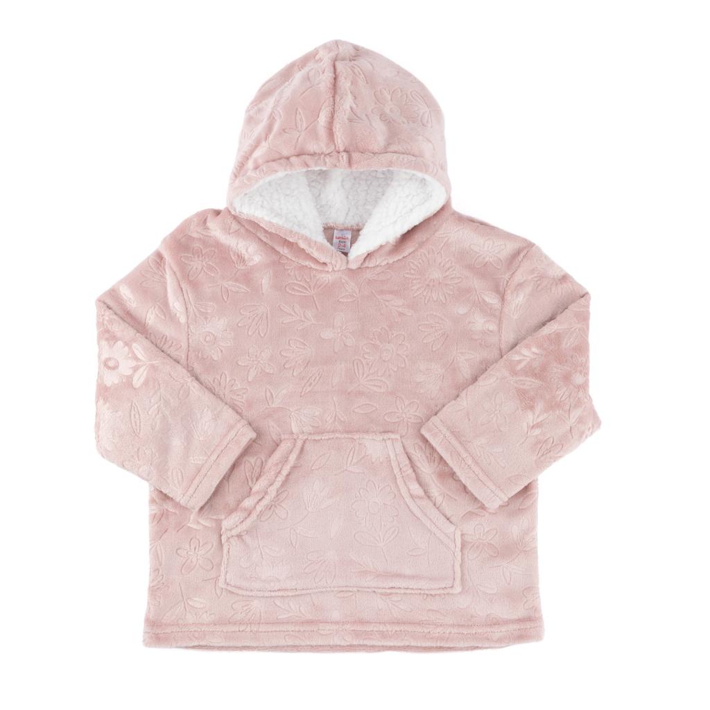 Pink Floral Embossed Hoodies