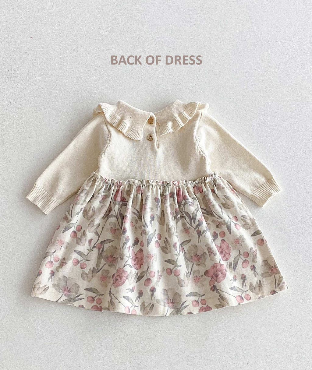 Floral Woven and Lux Knitted Dress