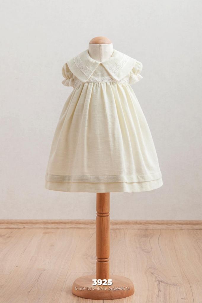 Palest Apple Woven Dress with lace