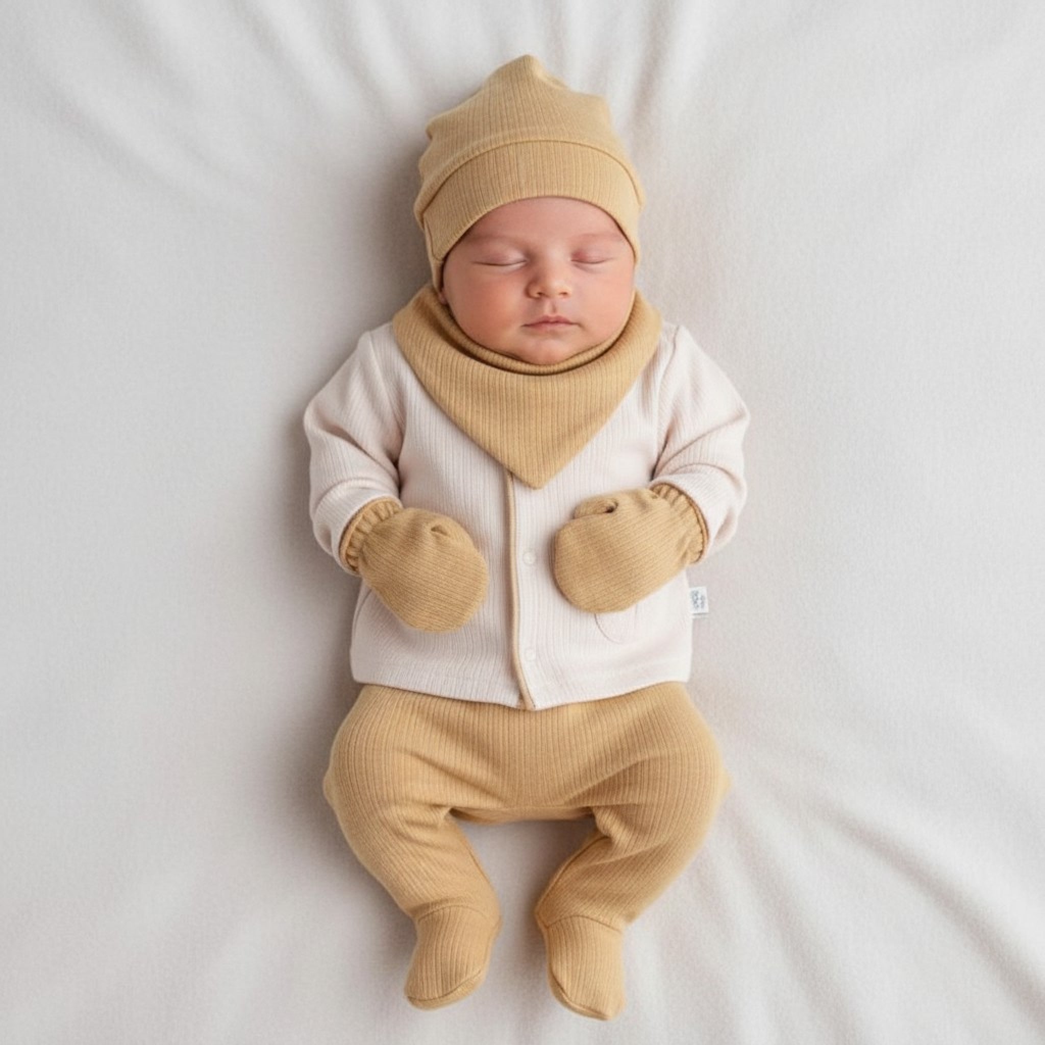 Mustard Layette 5 Piece Set