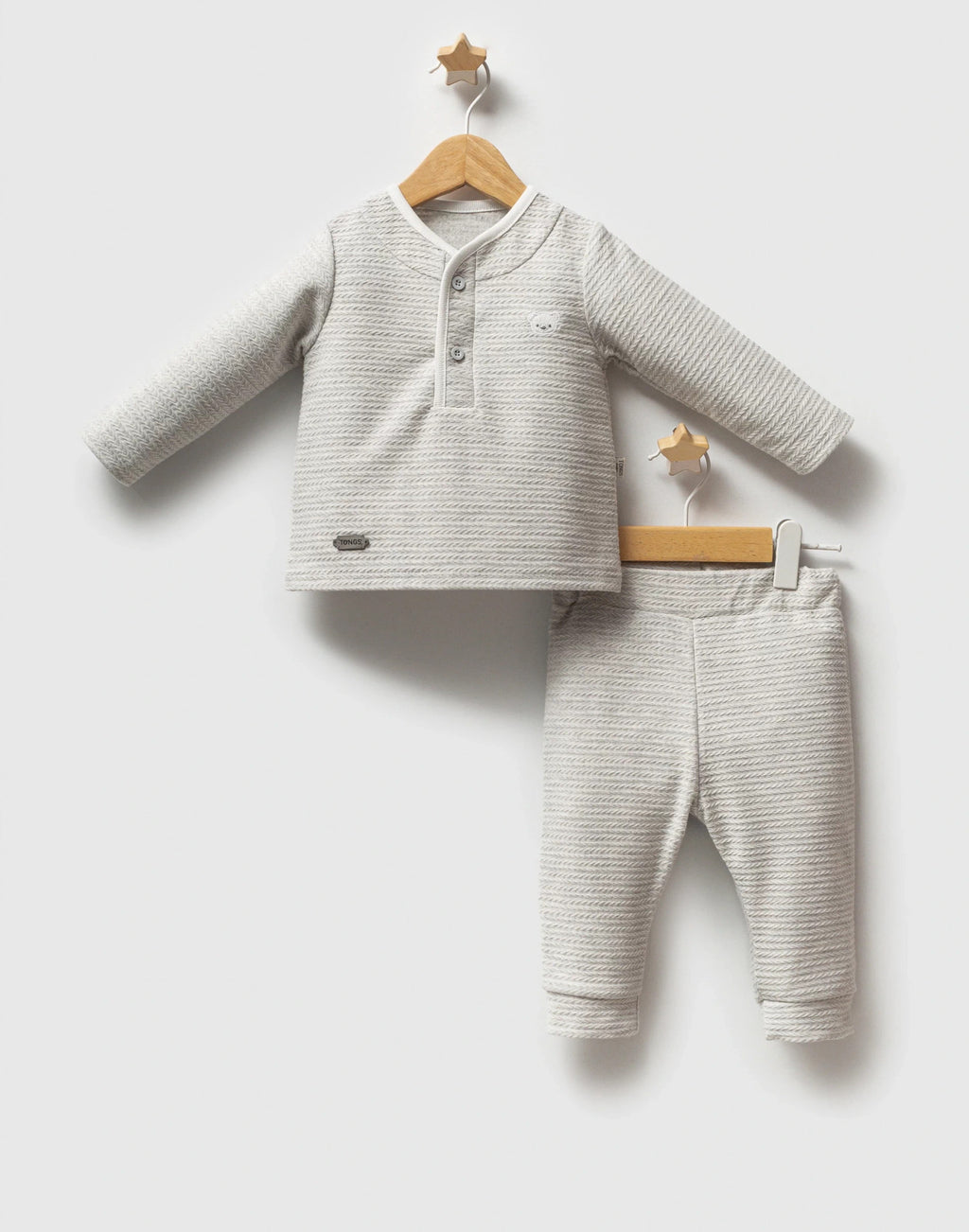 Spanish grey Embossed Teddy Outfit