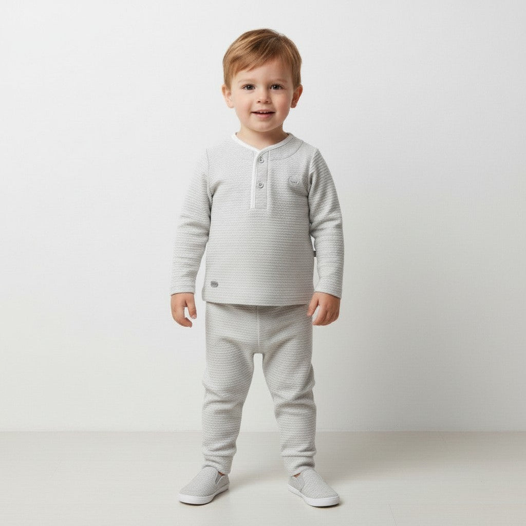 Spanish grey Embossed Teddy Outfit