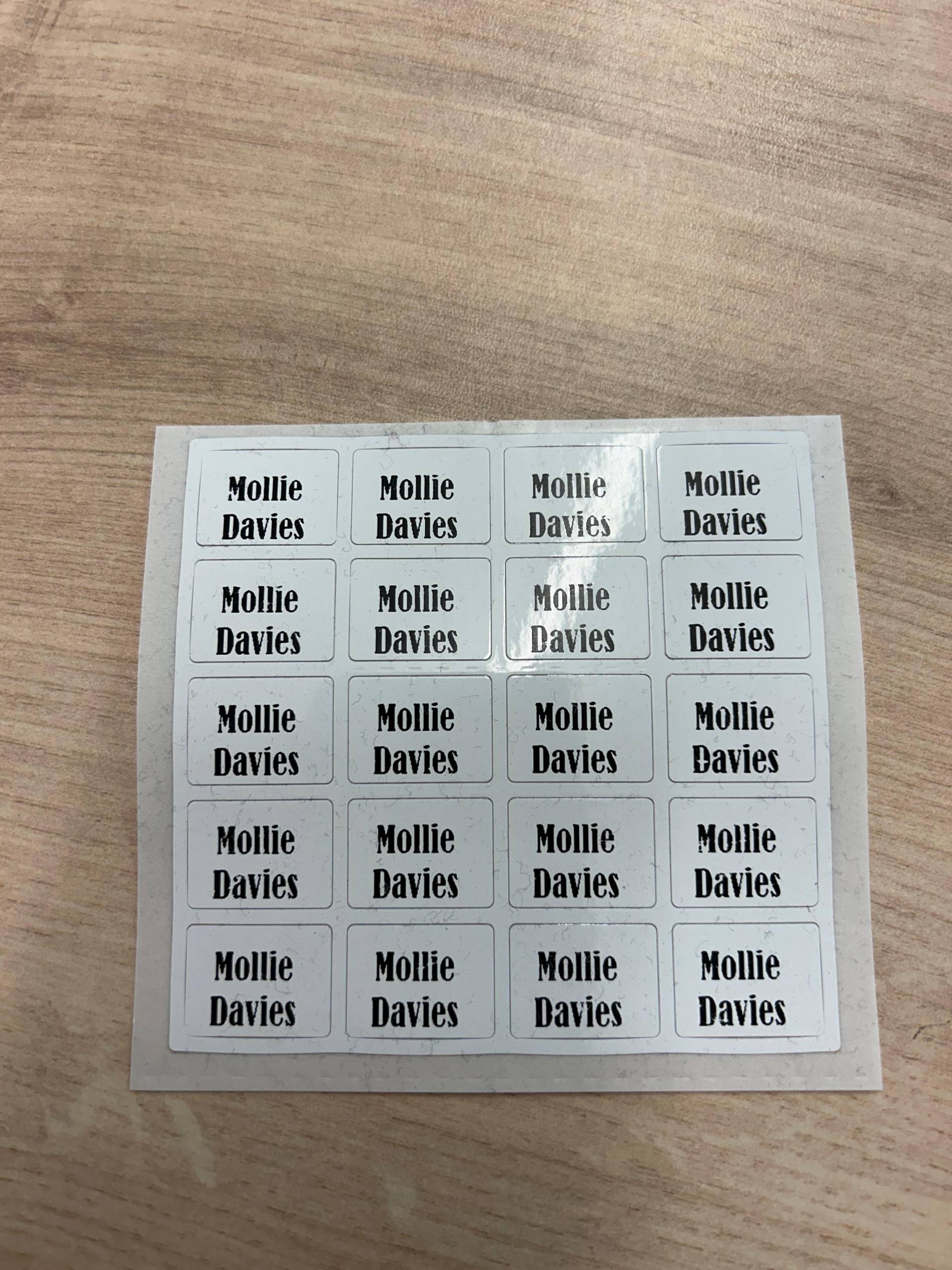 20 Super Adhesive Name Labels image 1