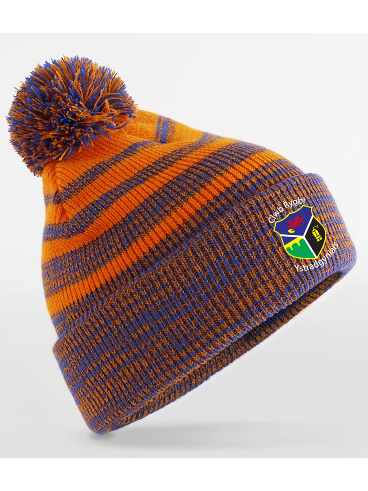 Ystradgynlais Rugby Club Team Stripe Bobble Hat