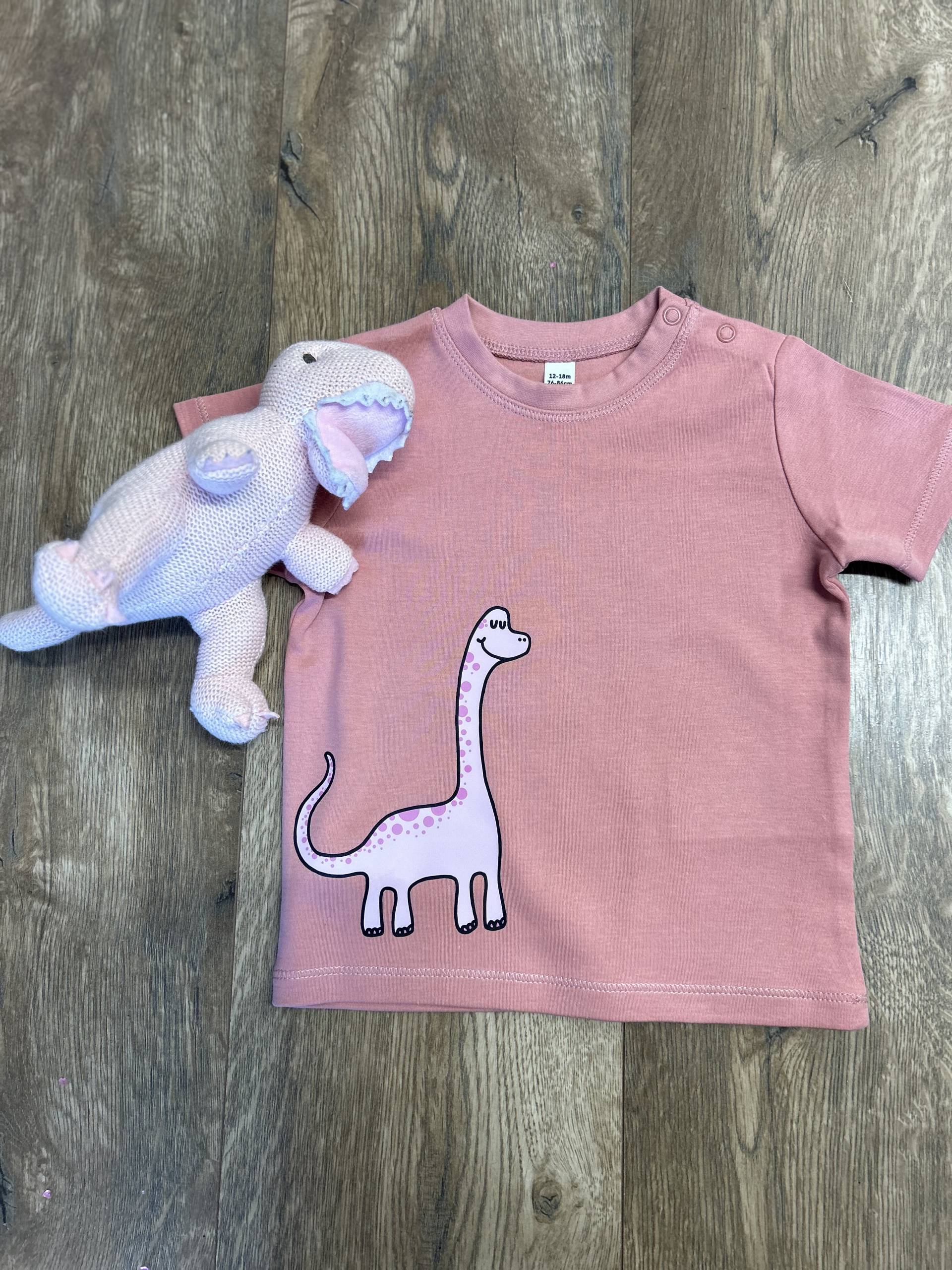 Pink Dino T-shirt image 2