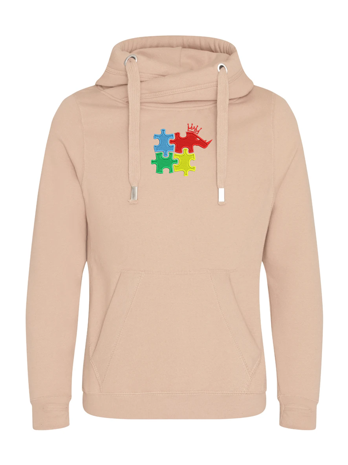 Autism Awareness Cross Neck Hoodie