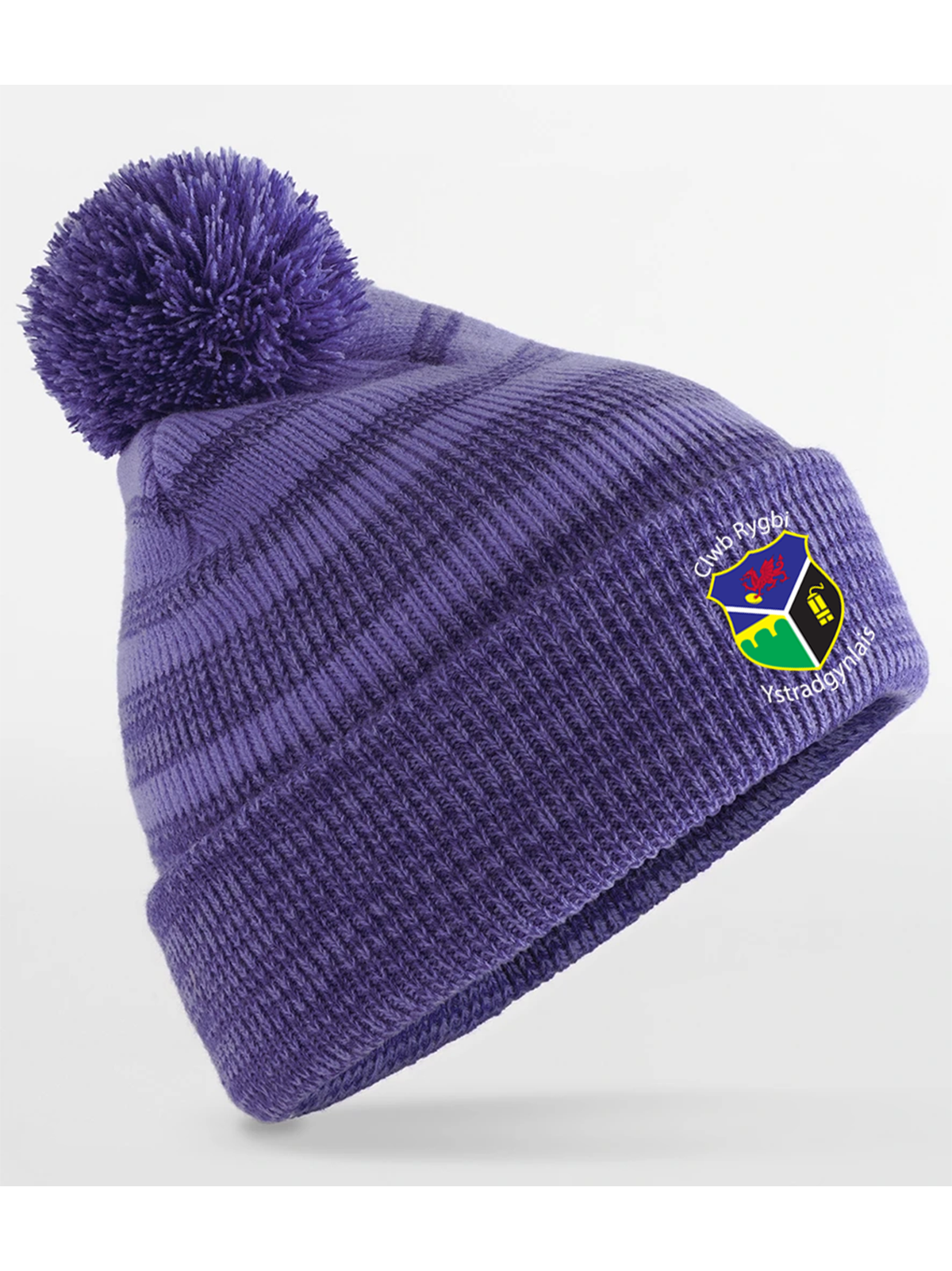 Ystradgynlais Rugby Club Team Stripe Bobble Hat